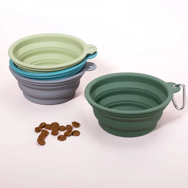 Silicone Foldable Pet Bowl 400/1000ml for Portable Travel Dog Water Food Bowl BPA Free Feeding - Image 3