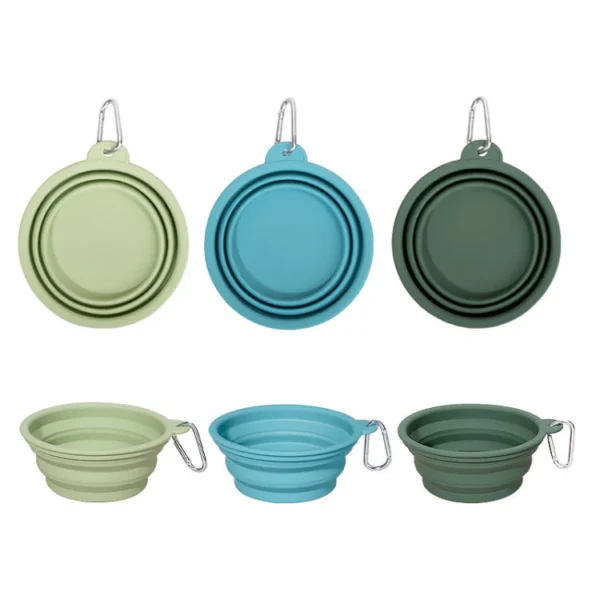 Silicone Foldable Pet Bowl 400/1000ml for Portable Travel Dog Water Food Bowl BPA Free Feeding - Image 4