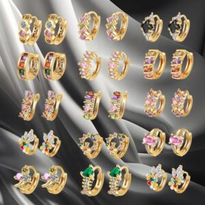 18K Gold Plated Fancy Small Earrings – Elegant Fashion Jewelry for Women and Girls