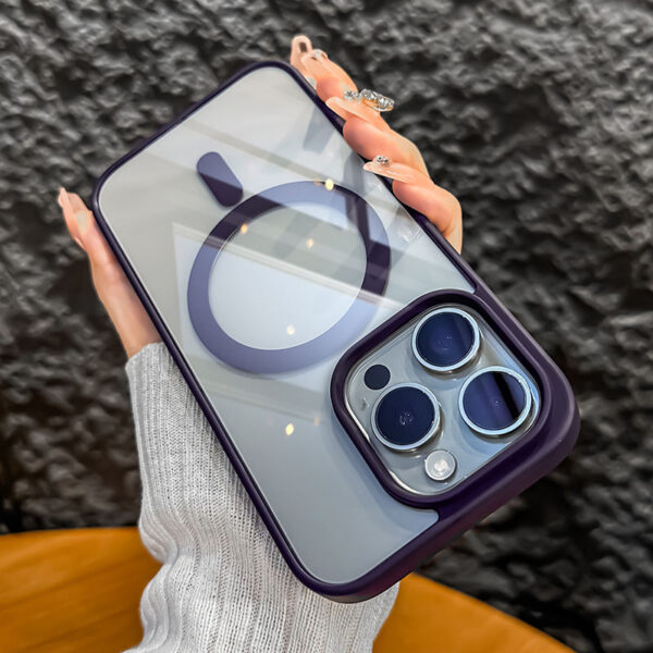 Luxury Shockproof Clear Transparent Phone Case for iPhone 12 13 14 15 16 16e Pro Max Wireless Charging Magnetic Back Cover Funda - Image 6