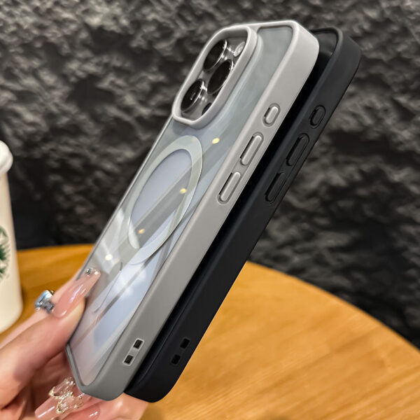 Luxury Shockproof Clear Transparent Phone Case for iPhone 12 13 14 15 16 16e Pro Max Wireless Charging Magnetic Back Cover Funda - Image 11