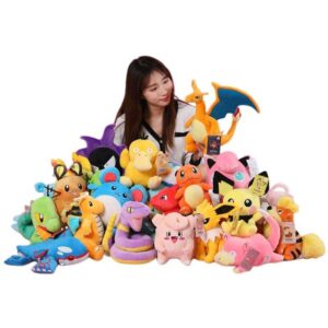 High-Quality 25–30cm Pokémon Plush Toys – Pikachu, Charmander, Bulbasaur, Squirtle & More (39 Designs)