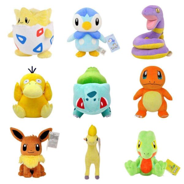 High-Quality 25–30cm Pokémon Plush Toys – Pikachu, Charmander, Bulbasaur, Squirtle & More (39 Designs) - Image 4