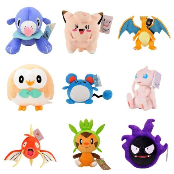 High-Quality 25–30cm Pokémon Plush Toys – Pikachu, Charmander, Bulbasaur, Squirtle & More (39 Designs) - Image 3