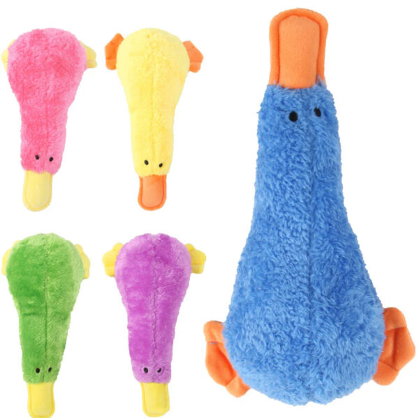 Pet Supplies Crinkle Dog Toy Cute Duck No Stuffing Duck Soft Squeaker Premium Chew Toys for Small Medium Large Dogs - Image 5