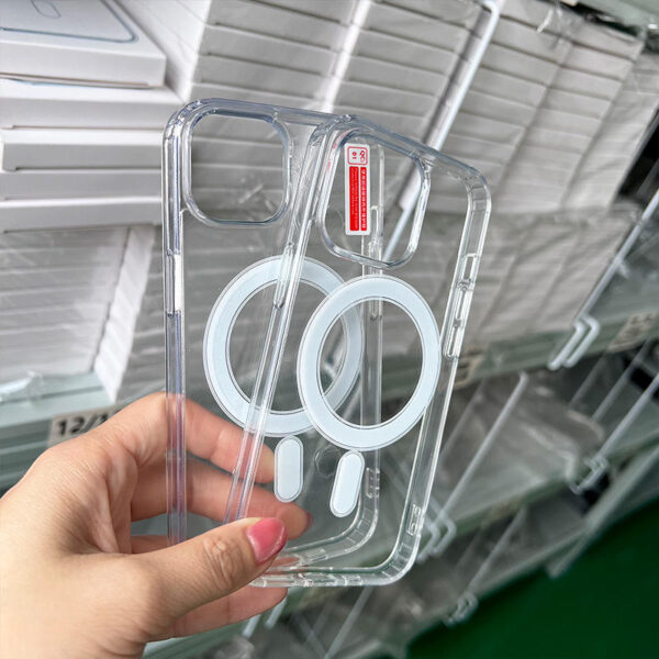 Transparent Acrylic Phone Case With Box for iPhone 17, 17 Pro, 16E – Clear Magnetic Case for iPhone 16, 15, 14, Pro Max Back Cover - Image 2