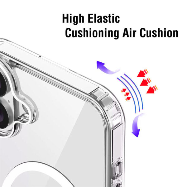 For Iphone 16 Tpu Back Cover Clear Transparent Magnetic Cases Shockproof Iphone 16 Pro Max Phone Case - Image 5