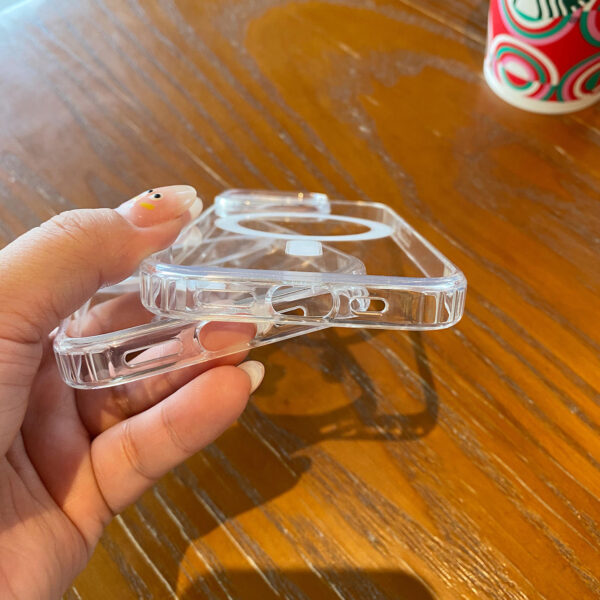 Original Transparent Shockproof Magnet Clear Mobile Cover Magnetic Phone Cases for iPhone 16 15 14 Pro Max - Image 4