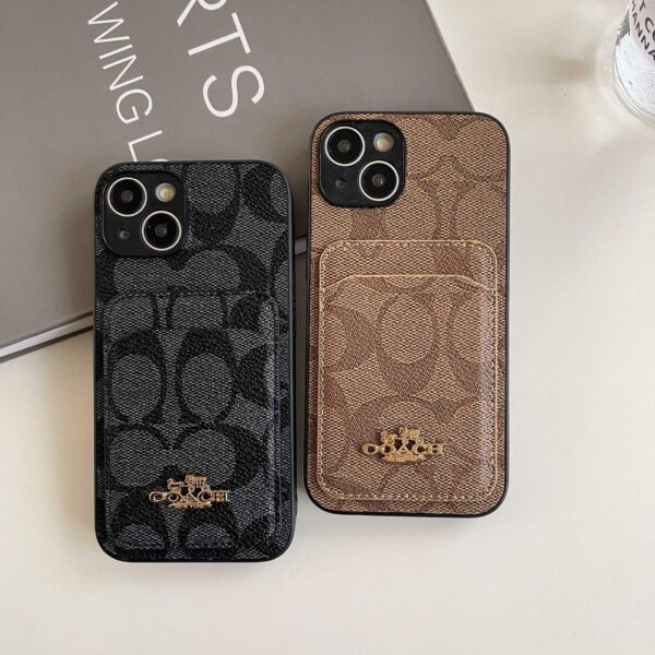 Luxury Leather Card Holder Phone Case – Anti-Drop Back Cover for iPhone 13 to 16 Pro Max - Image 6