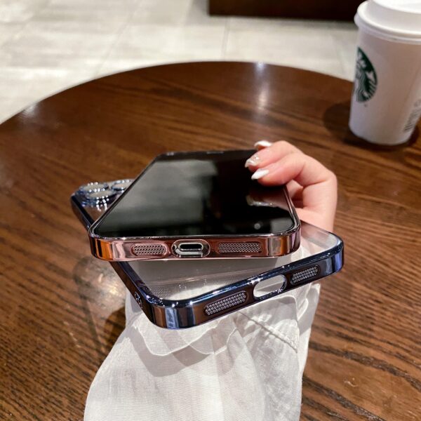 Luxury Electroplated Transparent PC Back Cover Magnetic Cell Phone Case for iPhone 13 14 15 16 Pro Max With Lens Film Protection - Image 13