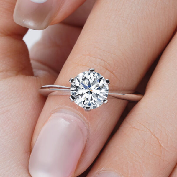 Custom Moissanite Engagement Rings – 0.5CT to 3CT 925 Sterling Silver Gold-Plated Jewelry - Image 3