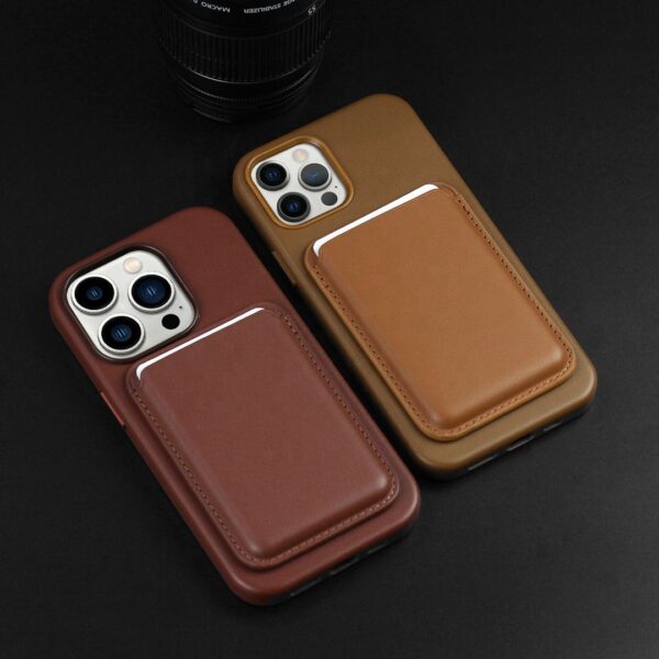 Official Leather Cell Phone Cover for Iphone 15 14 13 Pro Cases With Magnetic Wallet Leather Casing Magnet Phone Case - Image 2
