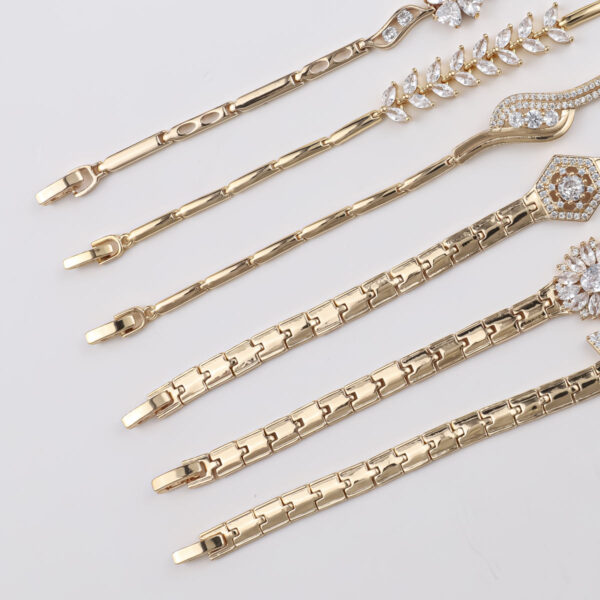 Trendy 18K Gold Plated Butterfly & Clover Zircon Charm Bracelet for Women – Copper Base Pulsera - Image 2