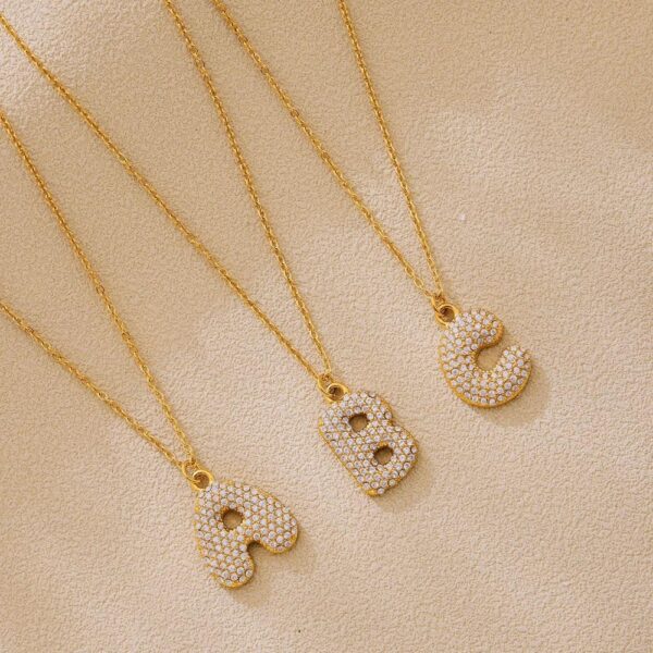 18K Gold Plated Mini Zircon Alphabet Pendant Necklace – A–Z Initial Necklace for Women - Image 5