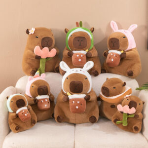 Boba Milk Tea Capybara Plush Doll – Soft Stuffed Animal Toy for Kids